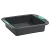Trudeau Pro Mint And Gray Structure Silicone 8 Inch Square Cake Pan