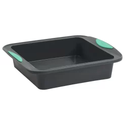Trudeau Pro Mint And Gray Structure Silicone 8 Inch Square Cake Pan