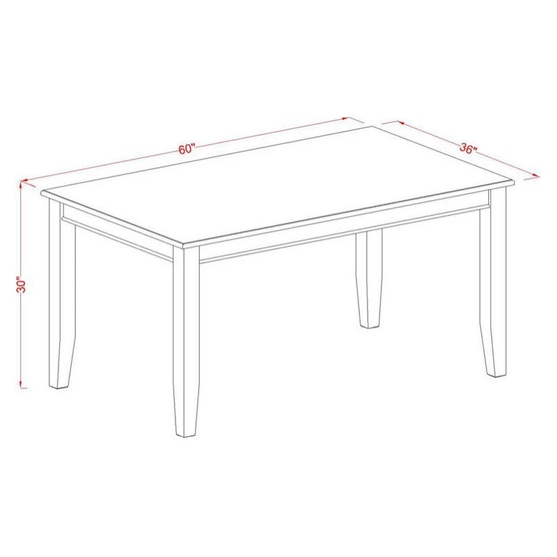 East West Furniture Dudley 7-piece Wood Dining Set In Mahogany/Brown - Image 5