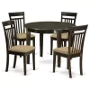 Boca5-Cap-C, 5-Piece Small Table And Chairs Set, Round Table And 4 Chairs