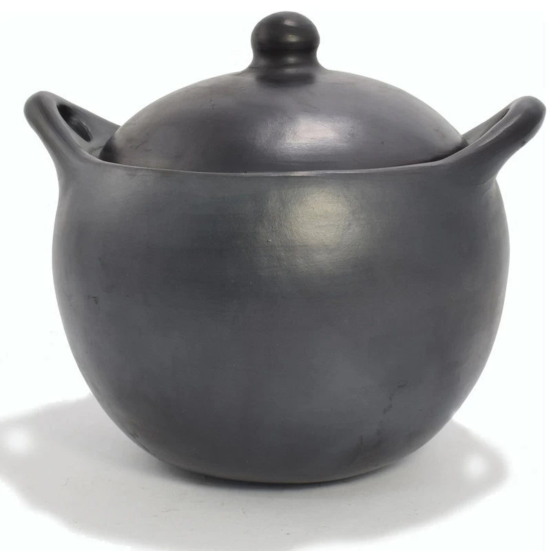 Ancient Cookware, Rounded Chamba Clay Soup Pot, 11x12x10.5 - Image 2