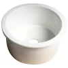 ALFI Brand White Round Undermount/Drop In Fireclay Prep Sink ABF1818R-W
