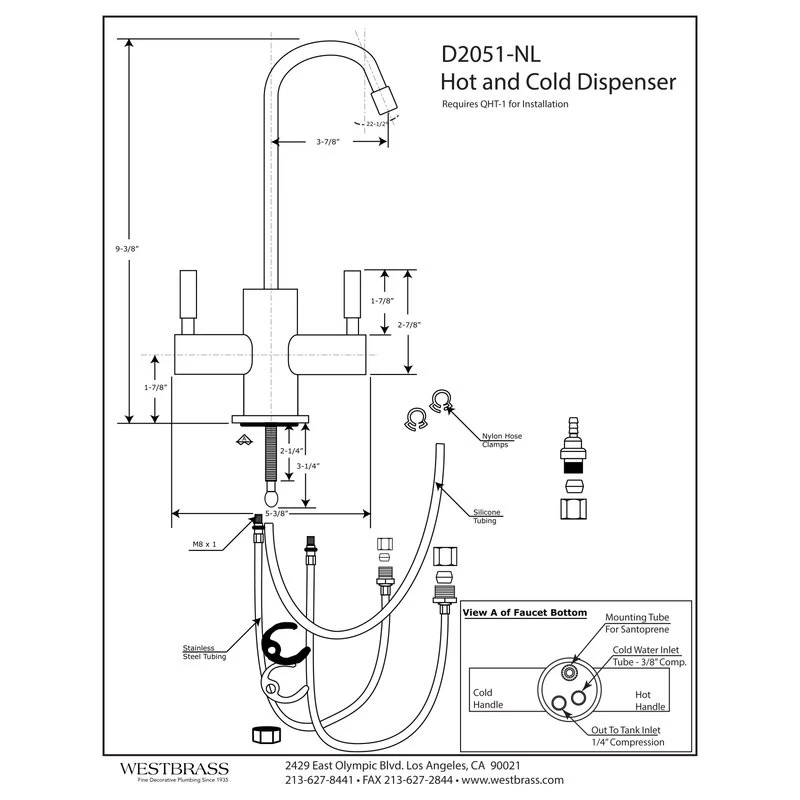 CO149 Hot/Cold Water Dispenser, Digital Tank, Filter, Flanges, Oil Rubbed Bronze - Image 2