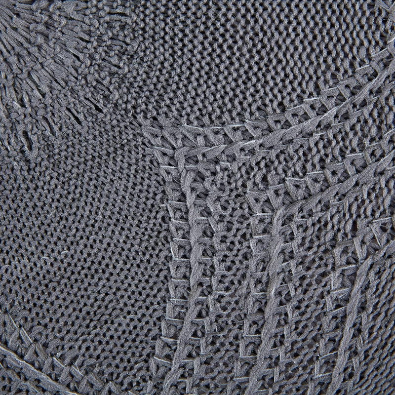 Gray Floral Pp Woven Round Placemat, Set Of 6 - Image 5