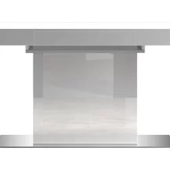 The Odyssey Dining Table, 71", Extendable To 94", White Lacquer