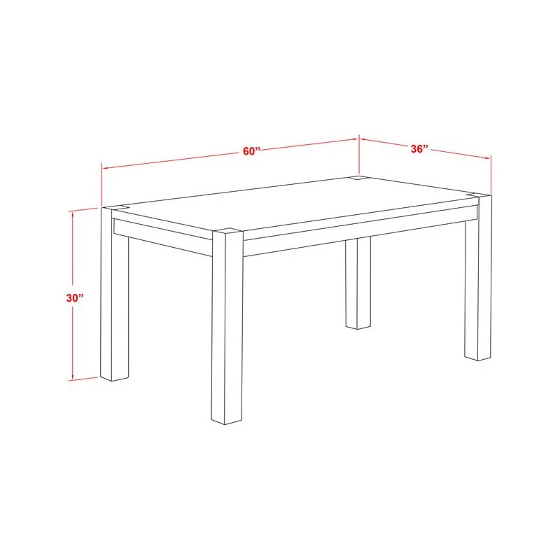 East West Furniture Celina 5-piece Wood Dining Set In Jacobean Brown/Black - Image 5