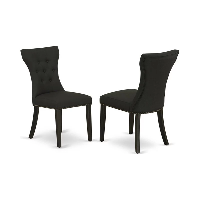 East West Furniture V-Style 5-piece Wood Dining Set With Cement Top In Black - Image 4