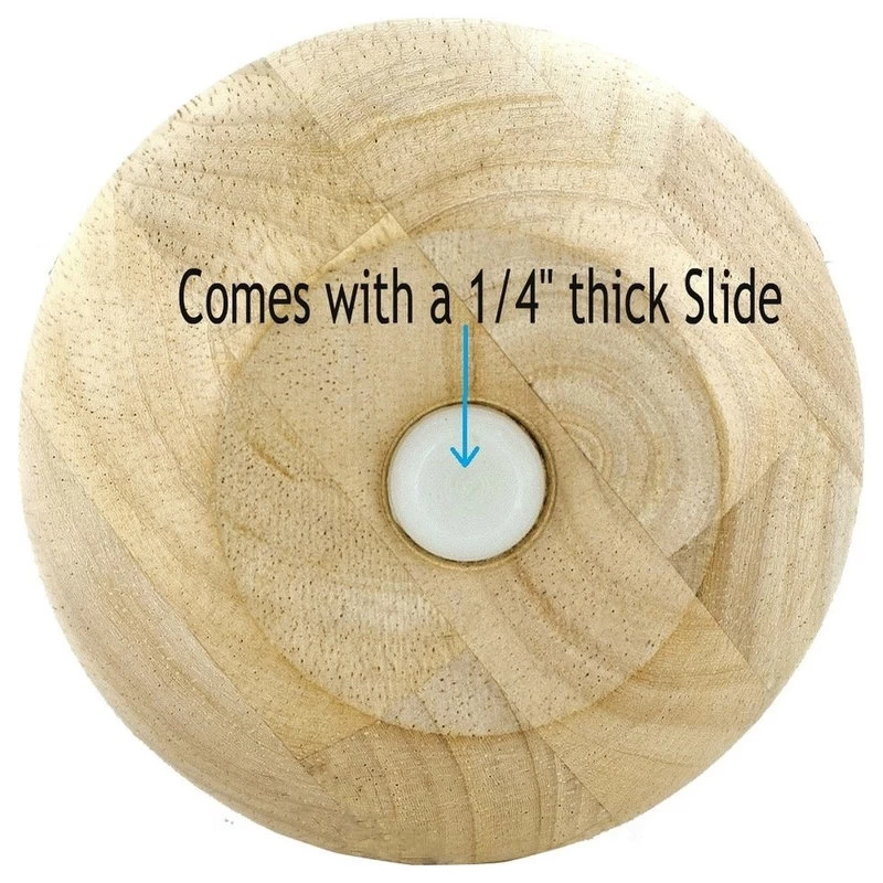 4-1/2" Highx3-1/4" OD Unfinished Solid Hardwood Round Bun Feet - Image 6