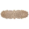 Bloomingville 46" Handwoven Jute Table Runner With Lace-Style Pattern