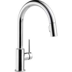 Delta Trinsic Single Handle Pull-Down Kitchen Faucet, Polished Chrome