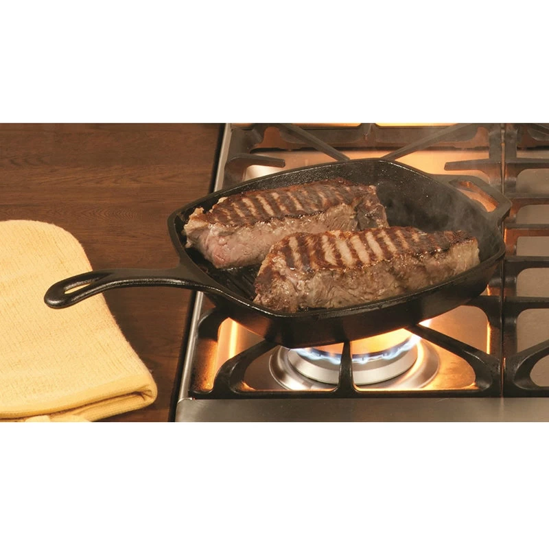 Lodge® L8SGP3 Square Cast Iron Grill Pan, 10.5" - Image 2