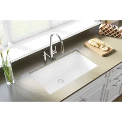ELGRU13322WH0 Quartz Classic 33" X 18-7/16" Undermount Sink, White