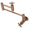 KS810ZXAC Millennium Wall Mount Pot Filler Kitchen Faucet, Antique Copper