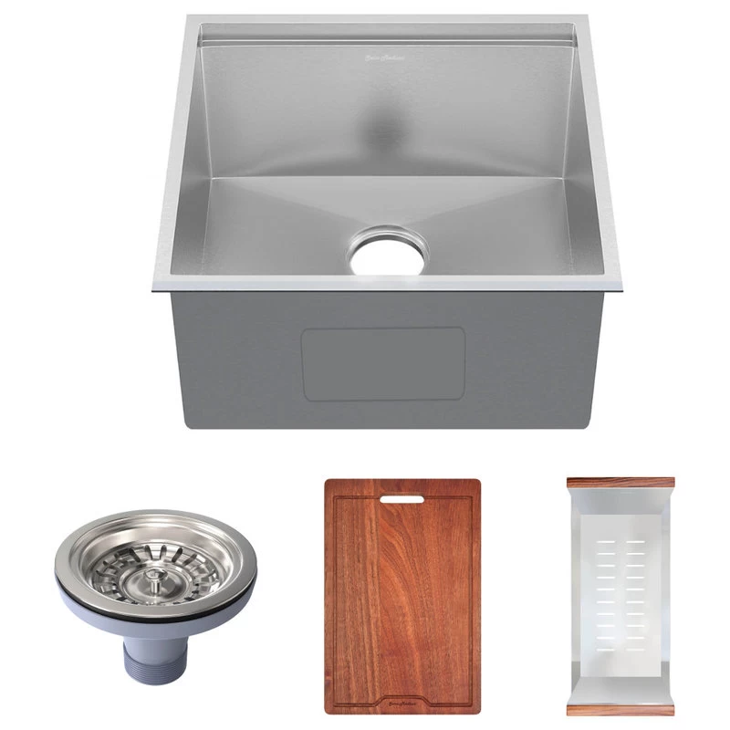 Rivage 22 X 19 Single Basin Undermount Kitchen Workstation Sink - Image 2