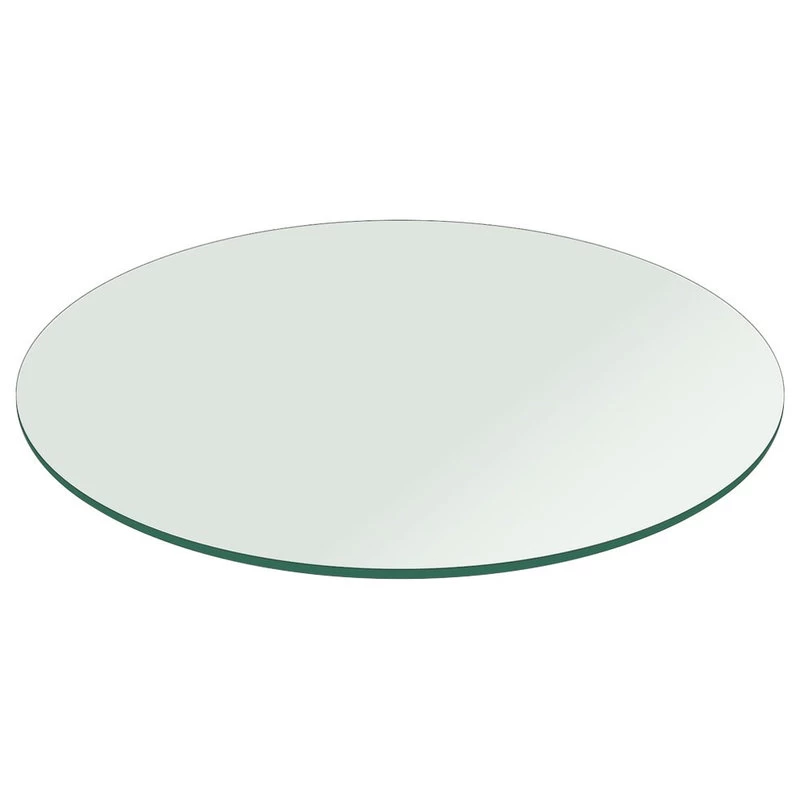 Glass Table Top: 60 Inch Round 1/2 Inch Thick Flat Polished Tempered