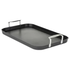 Viking Hard Anodized Nonstick Double Burner Griddle, 18"x11"x1"