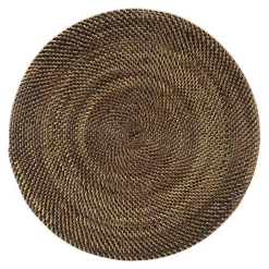 Round Nito Placemat Set Of 2, Brown