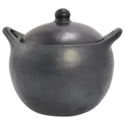 Ancient Cookware, Rounded Chamba Clay Soup Pot, 11x12x10.5