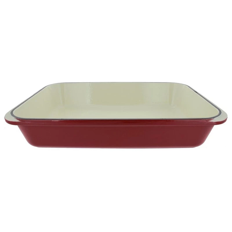 Chasseur 4.25-Quart Red French Enameled Cast Iron Rectangular Roaster - Image 2
