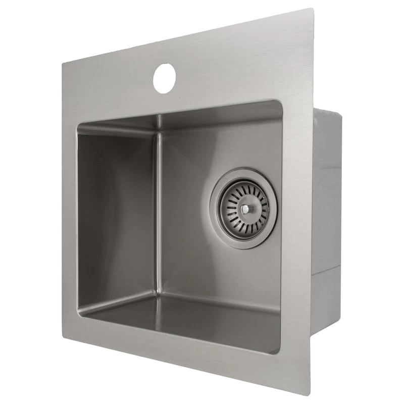 ZLINE Topmount Single Bowl Bar Kitchen Sink In Stainless Steel (STS-15) - Image 6