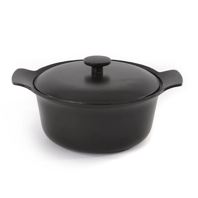 Ron Cast Iron Covered Stockpot, Black, 4.4Qt. - Image 2