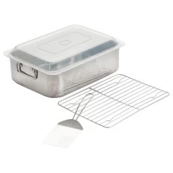 4 Piece All-In-One Roaster And Lasagna Pan With Plastic Cover