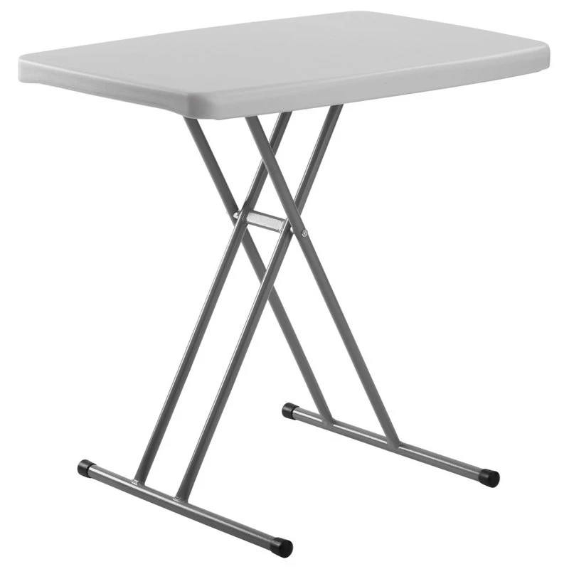 Commercialine 20 X 30 Height Adjustable Personal Folding Table, Speckled Grey