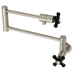Kingston Brass KS4108PKX Duchess Wall Mount Pot Filler, Brushed Nickel