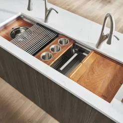 Ruvati 45" Workstation Kitchen Sink Undermount Stainless Steel, RVH8333