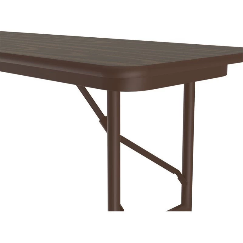 Correll 18"W X 60"D Melamine Top Folding Table In Walnut - Image 2