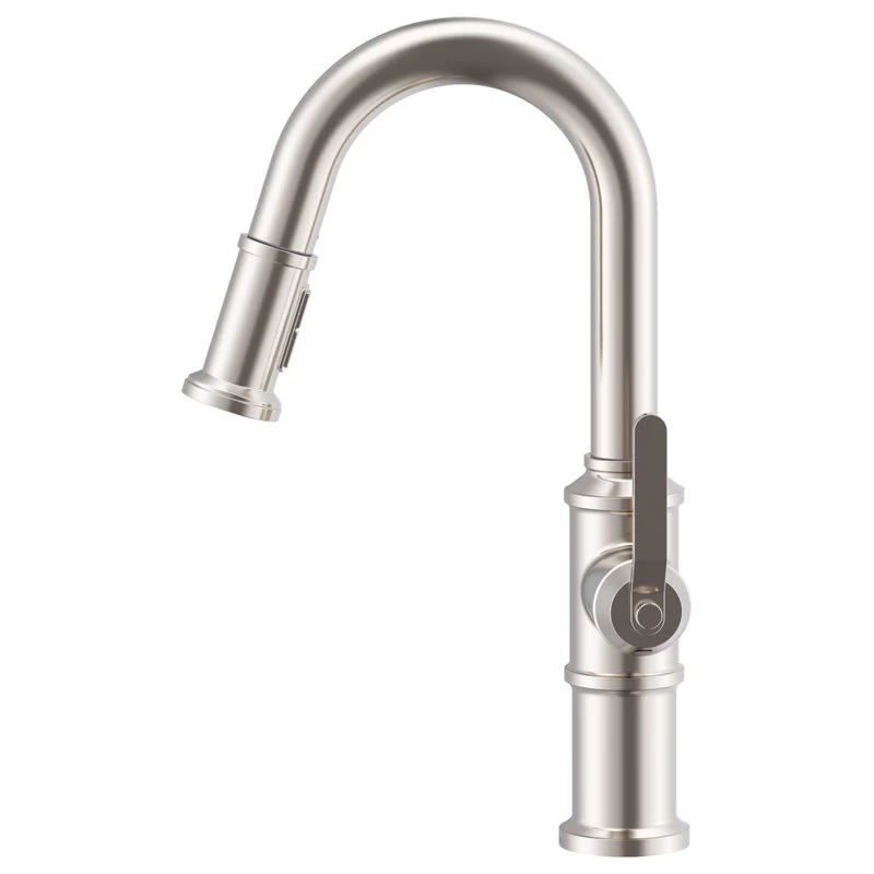 Kinzie Single Handle Pull-Down Prep Faucet, Stainless Steel - Image 3