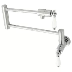 Kingston Brass KS4101PL Metropolitan Wall Mount Pot Filler, Polished Chrome