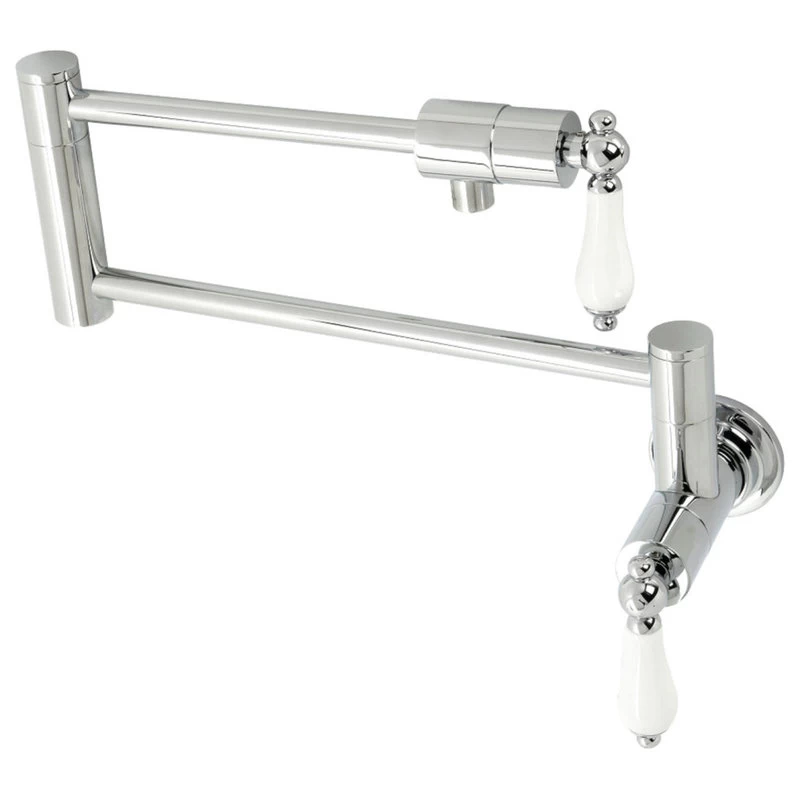 Kingston Brass KS4101PL Metropolitan Wall Mount Pot Filler, Polished Chrome