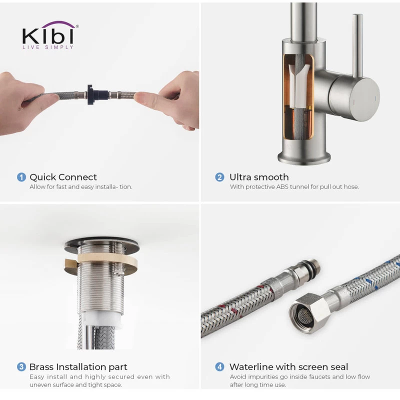 Casa Single Handle Pull Down Faucet, Brush Nickel, W/O Soap Dispenser - Image 10