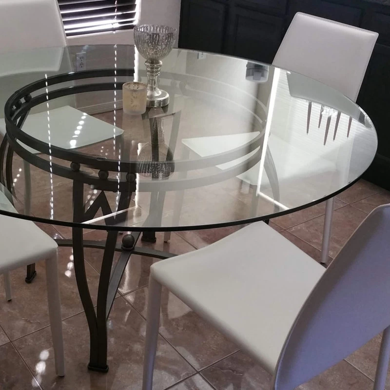 Glass Table Top: 60 Inch Round 1/2 Inch Thick Flat Polished Tempered - Image 3