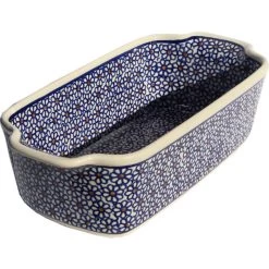 Polish Pottery Loaf Baker With Handles, Pattern Number: 120