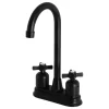 Kingston Brass KB8490ZX Millennium Bar Faucet, Matte Black