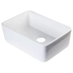 ALFI Brand AB503-W Fireclay 23'' Single Farmhouse Kitchen Sink In White