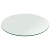 Round Glass Table Top: 44 Inch 1/4 Inch Thick Flat Polished Tempered