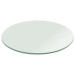 Round Glass Table Top: 44 Inch 1/4 Inch Thick Flat Polished Tempered