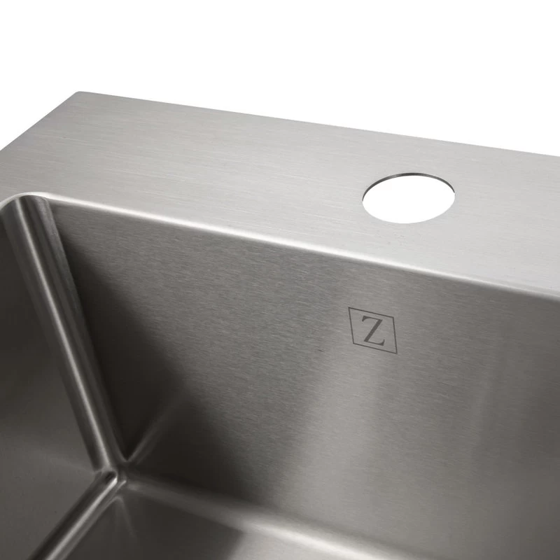 ZLINE Topmount Single Bowl Bar Kitchen Sink In Stainless Steel (STS-15) - Image 7