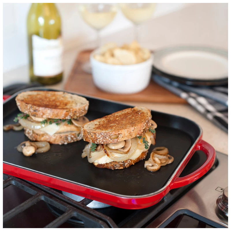 Nordic Ware Procast Traditions Red Slim Griddle - Image 2