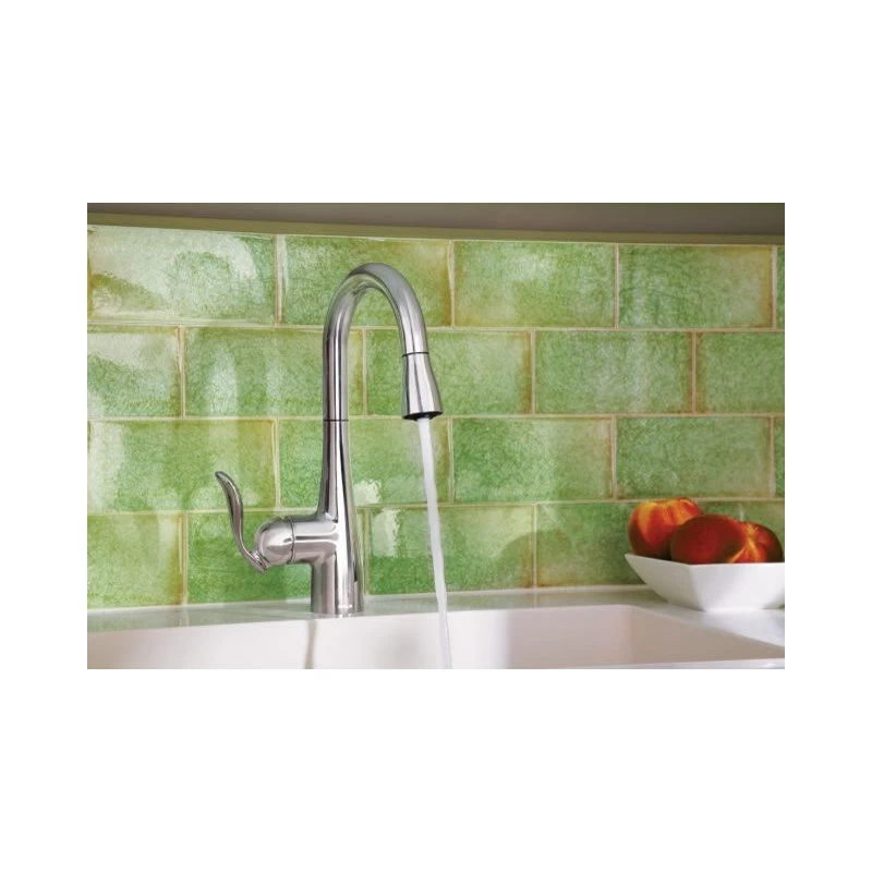 Moen Arbor Chrome 1-Handle High Arc Pulldown Bar Faucet - Image 3