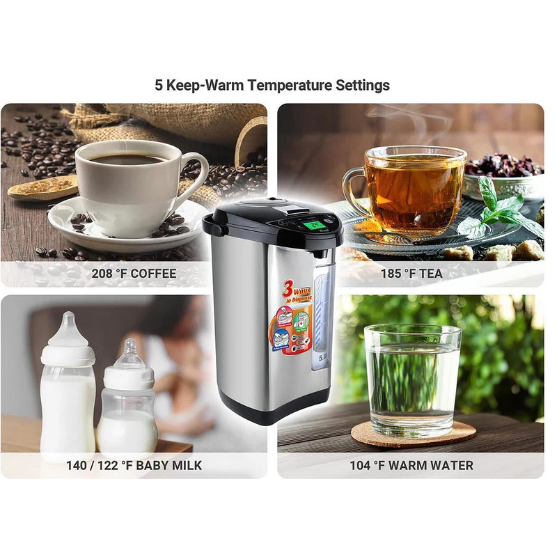 Everglade Home 5L Backlight Hot Water Boiler Pot With 5 Keep-Warm Temperatures - Image 4