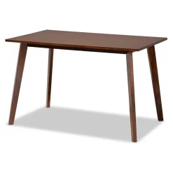 Baxton Studio Britte Walnut Finished Rectangular Wood Dining Table
