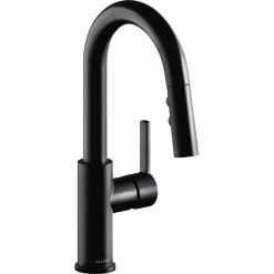 Elkay Avado 1.8 GPM Pullout Spray 1 Hole Bar Faucet Matte Black, LKAV3032MB