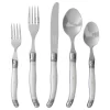 French Home Laguiole 20 Piece Stainless Steel Flatware For 4, Pearl White