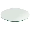 Glass Table Top: 23 Inch Round 1/4 Inch Thick Flat Polish Tempered