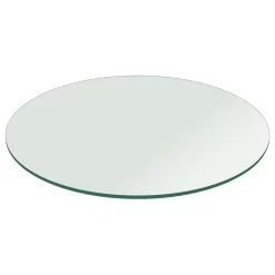 Glass Table Top: 23 Inch Round 1/4 Inch Thick Flat Polish Tempered