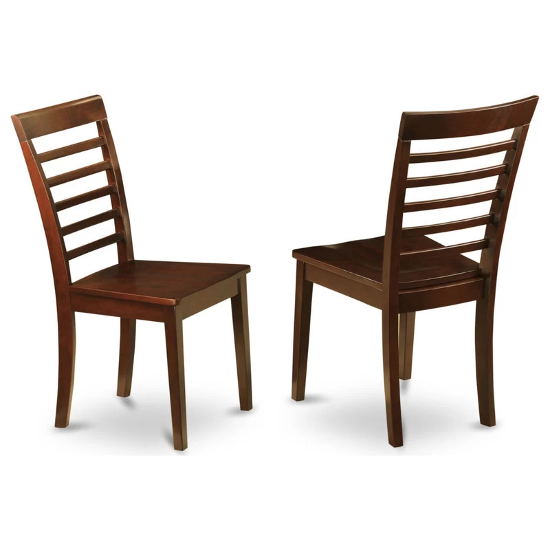 Caml5C-Mah-W 5-Piece Dining Room Set-Kitchen Table And 2 Chairs And 2 Benches - Image 3